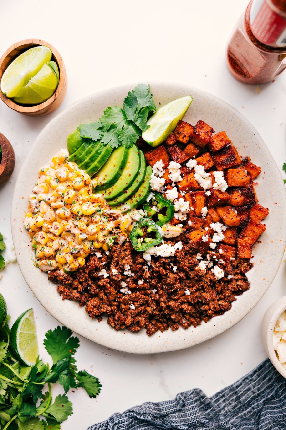 Street Corn Beef Bowl with Sweet Potatoes