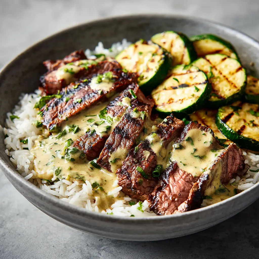 Grilled Steak Bowls with Lime Soy Marinade