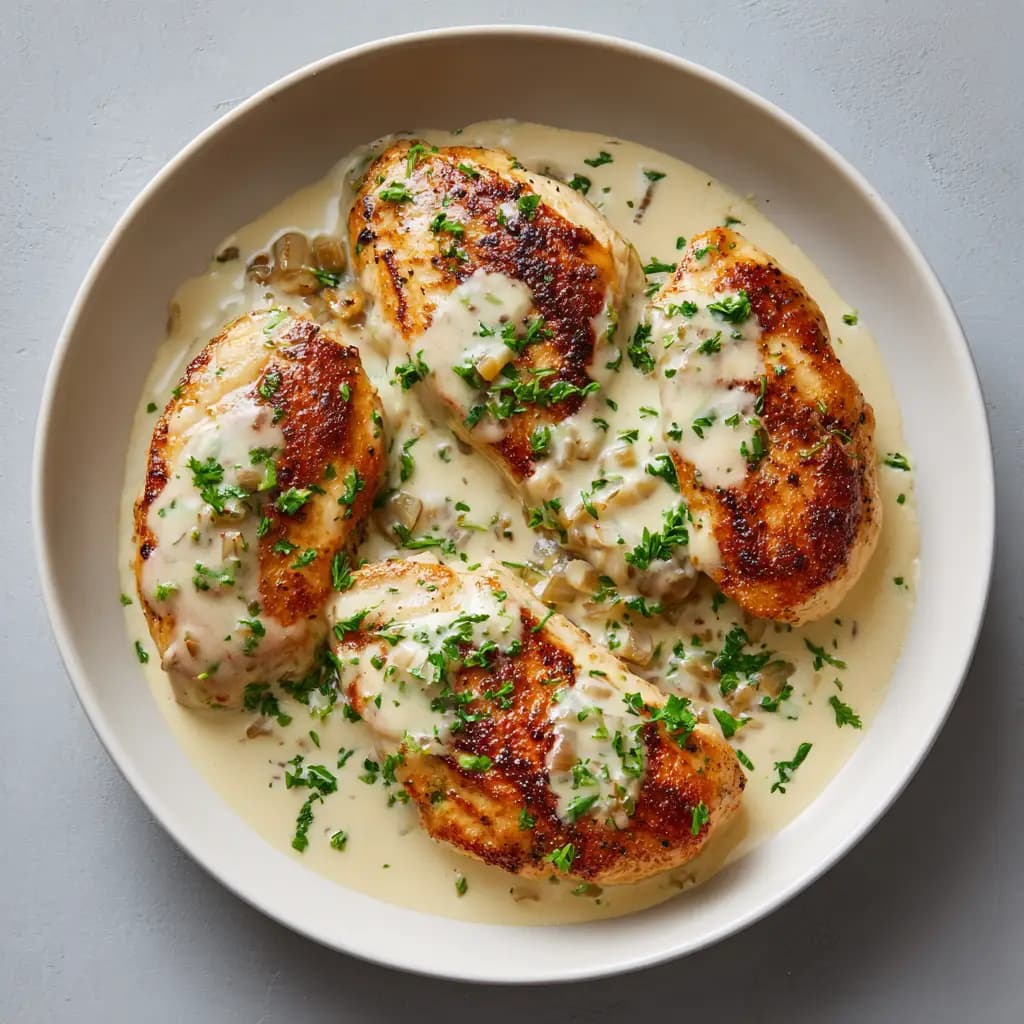 Champagne Chicken with Shallot Cream Sauce
