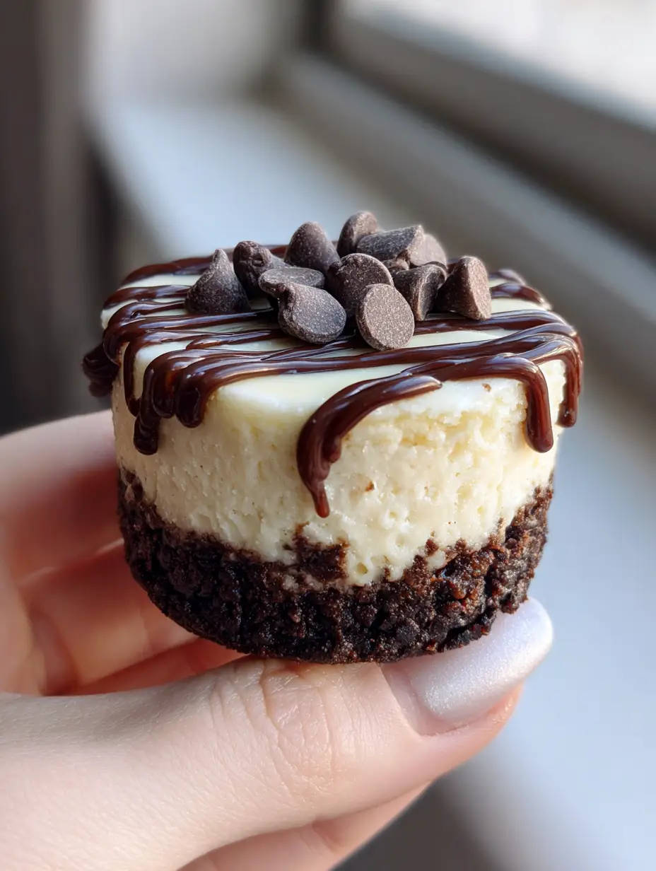 Brownie Bottom Cheesecake Bites with Dark Chocolate Ganache
