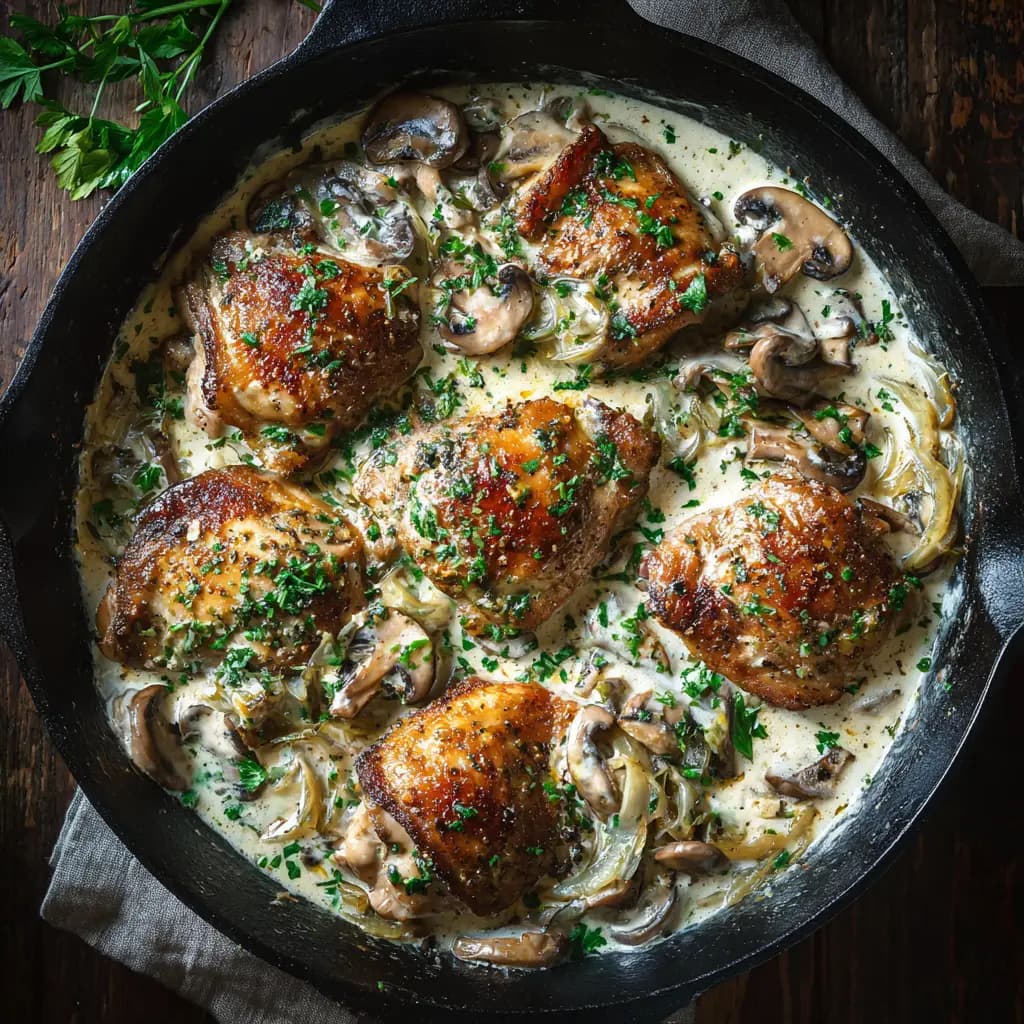 Irish Whiskey Chicken with Creamy Skillet Sauce