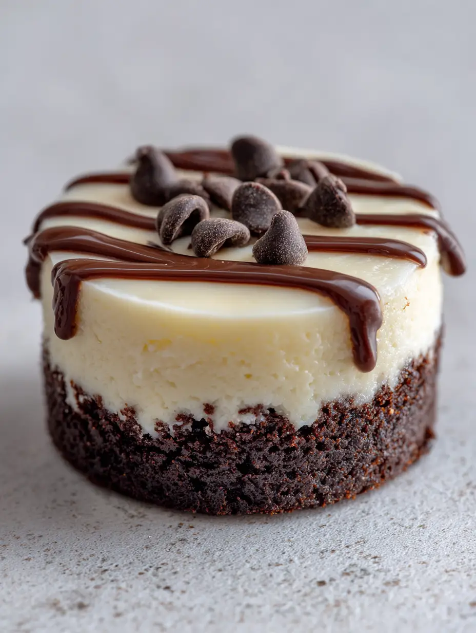 Brownie Bottom Cheesecake Bites with Dark Chocolate Ganache