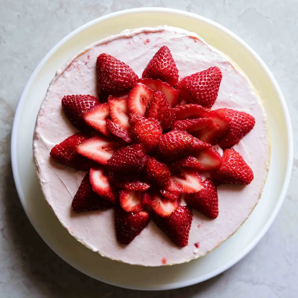 Strawberry Cake With Concentrated Berry Flavor and Creamy Frosting