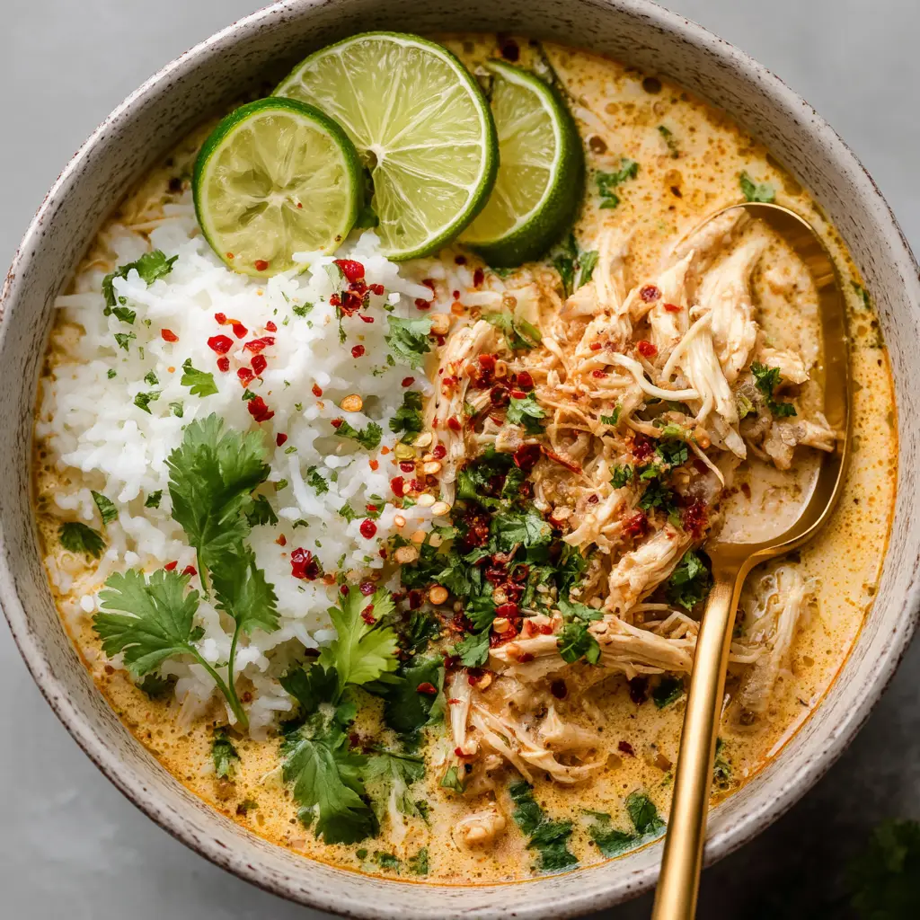 Coconut Chicken and Rice with Lime and Cilantro