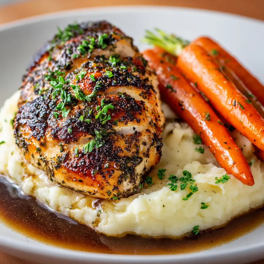 Garlic Herb Chicken with Lemon Butter Pan Sauce